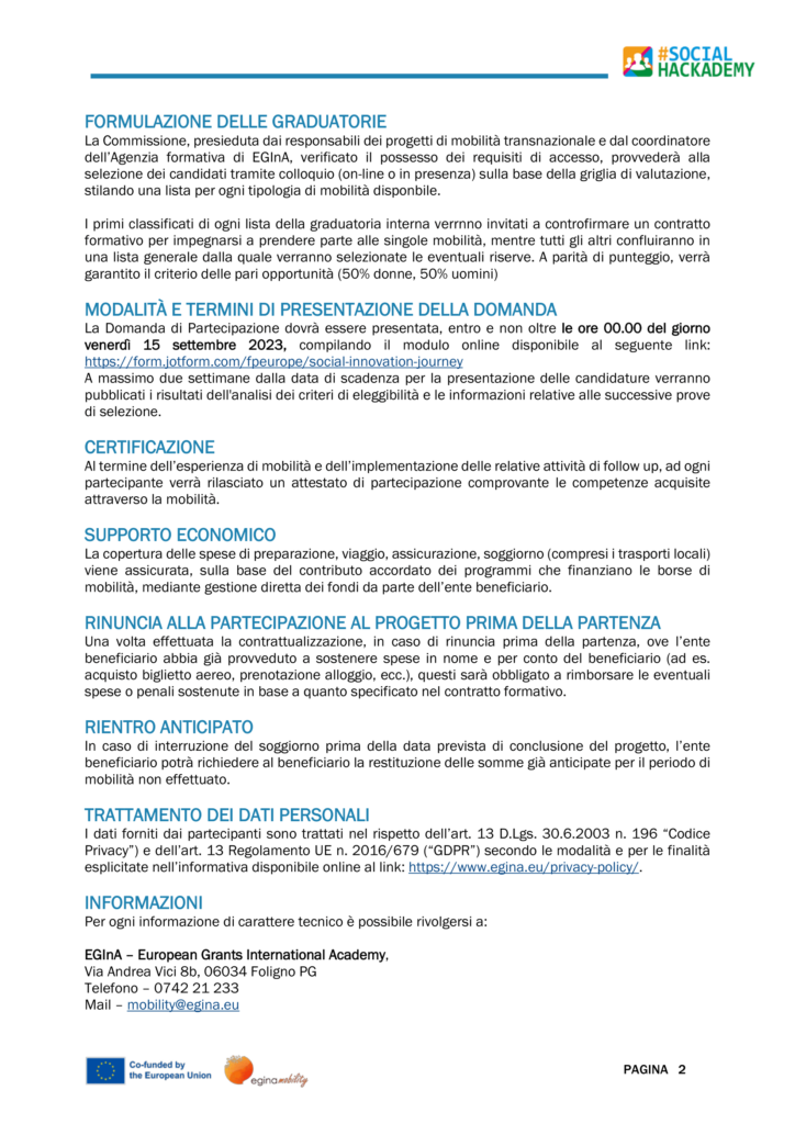 Bando SIJOUR-EGInA-2
